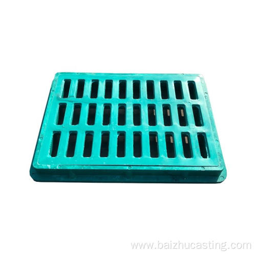 Black nodular cast iron ditch cover drain grille